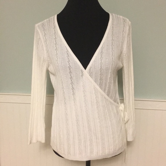 New York & Company Sweaters - New York & Company white Cardigan Large
